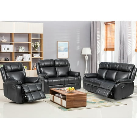 Loveseat Chaise Reclining Couch Recliner Sofa Chair Leather