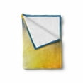 thumbnail image 2 of Yellow and Blue Soft Flannel Fleece Blanket, Sunset over Harvest Wheat Nature Rural Field Autumn Landscape, Cozy Plush for Indoor and Outdoor Use, 50" x 70", Earth Yellow Petrol Blue, by Ambesonne, 2 of 6