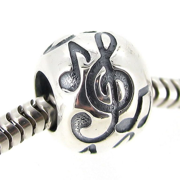 Silver Music Note Bracelet Treble Clef Bracelet Silver Charm