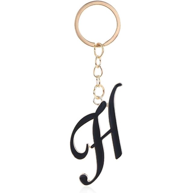 Letter Keychain,26 Letters A-Z Decorative Letter Keychain,Name Keychain for Women Girls Men Teenager Gift