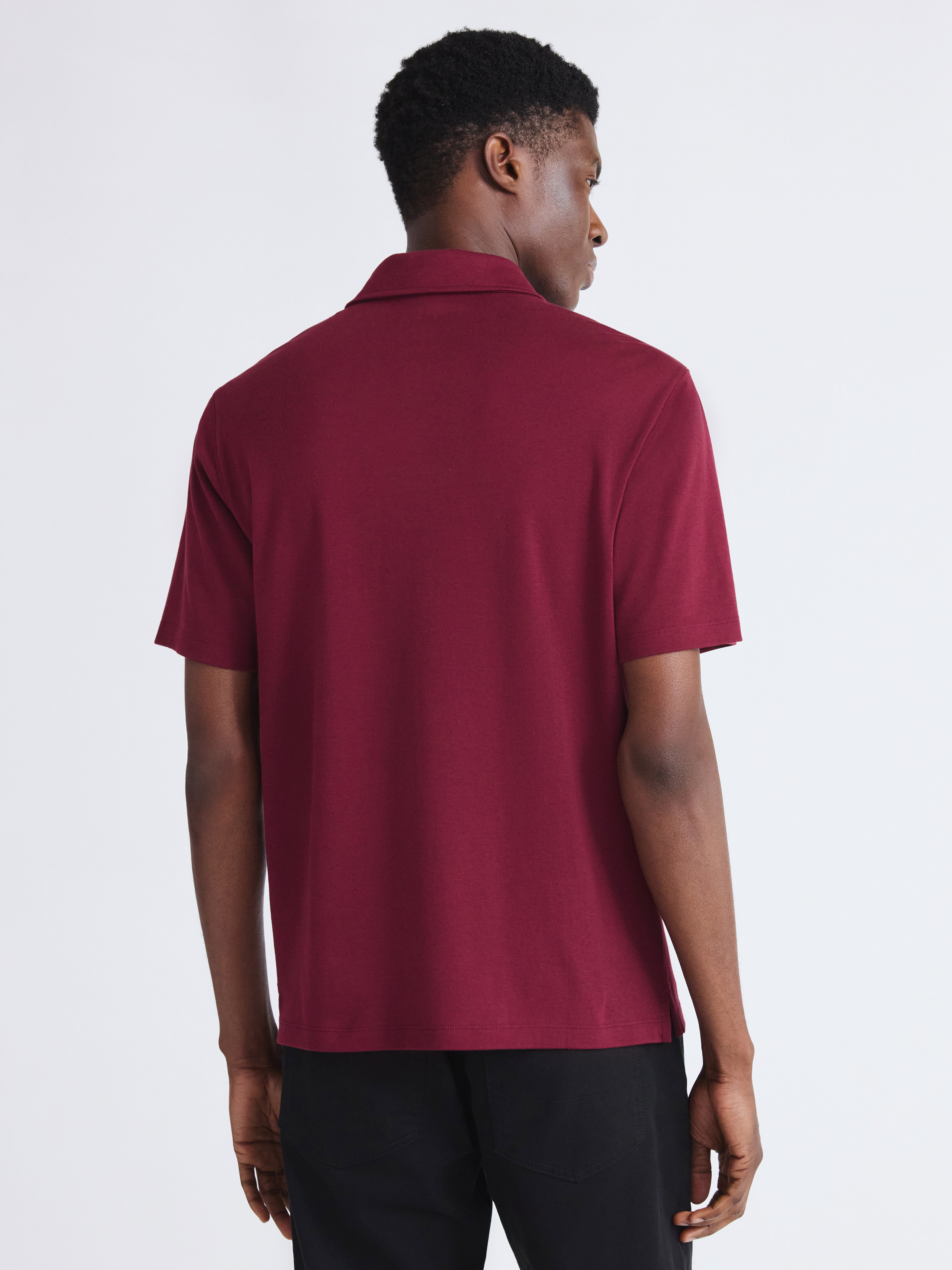 Free Assembly Mens Cotton Polo Shirt with Short Sleeves, Sizes XS-3XL