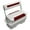 White • Crimson Red, variant on Wise DLX156-1904 DLX Pontoon Series 70 Quart Swingback Cooler Seat - White / Mariner Blue