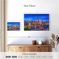 thumbnail image 4 of Elephant Stock Pittsburgh Blue Hour Wall Art - Horizontal Canvas Wall Art - Living Room Wall Decor - City Canvas - Blue And Orange Decor - 12" x 8", 4 of 8