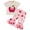 Pink, variant on enyan Toddler Baby Girl Back To School Outfit Apple Short Sleeve Shirt Top Ruffled Long Pent Set Cute Girls Summer Clothes Pink,2-3 Years