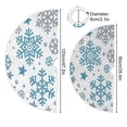thumbnail image 4 of Falda para árbol de Navidad en forma de copos de nieve, color azul, 90 cm de diámetro, 4 of 6