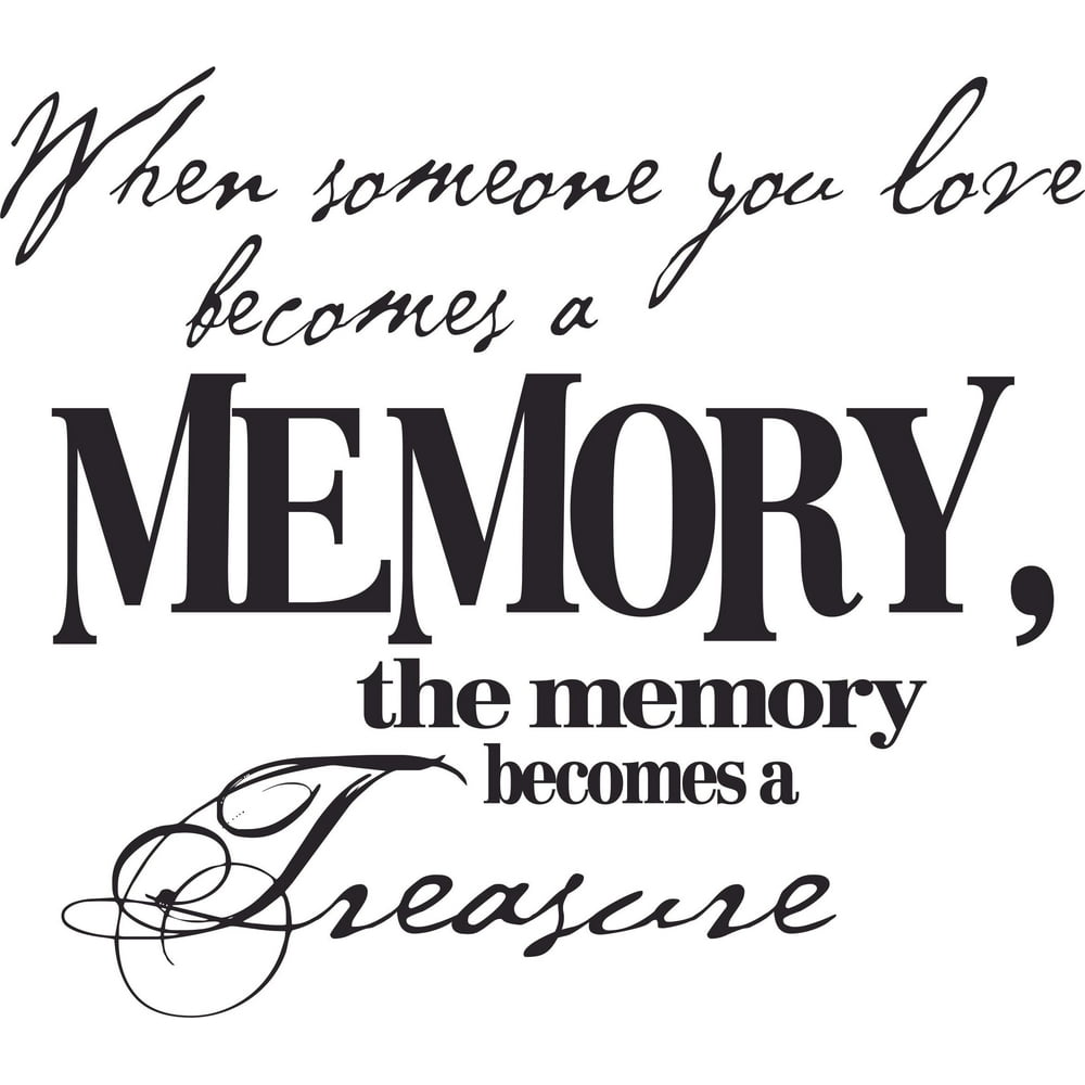 Memory Becomes Treasure Quote Quotes Customized Wall Decal  Custom