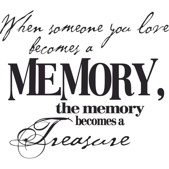 Memory Becomes Treasure Quote Quotes Customized Wall Decal - Custom Vinyl Wall Art - Personalized Name - Baby Girls Boys Kids Bedroom Wall Decal Room Decor Wall Stickers Decoration Size (27x30 inch)