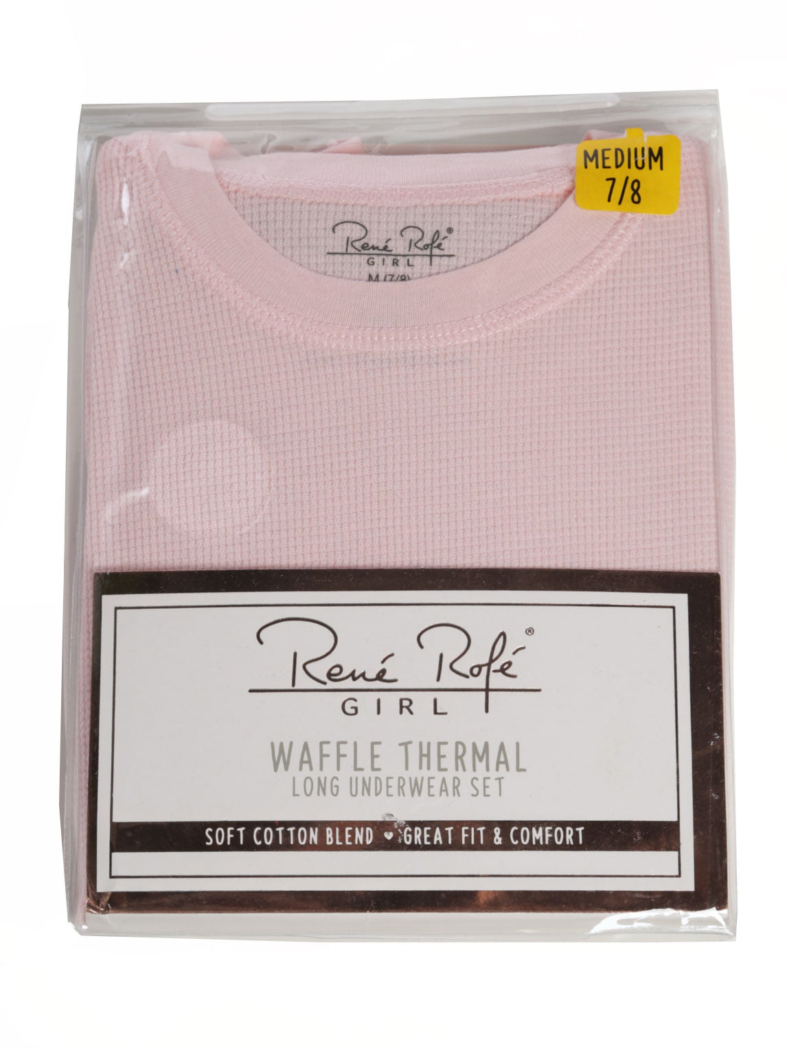 New Rene Rofe Girl/'s Waffle Thermal Long Underwear 2-Piece Set