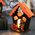 thumbnail image 5 of Decoraciones de madera de la linterna de la calabaza de Halloween para el juguete de los niños de los apoyos del terror del hogar, 5 of 5