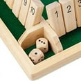 thumbnail image 2 of Shut The Box Wooden Board Game for 4 Players - Travel Math Educational Fun, 2 of 6