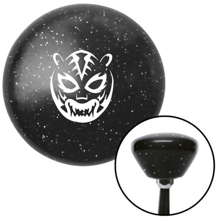 American Shifter White Lucha Libre Mask Black Retro Metal Flake Shift Knob with M16 x 1.5 Insert Brody