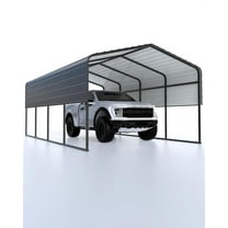 Metal Carports 12x20 FT with Enhanced Base, Outdoor Garage Car Port Galvanized Canopy Car Shelter Steel Carports