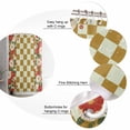 thumbnail image 6 of Shower Curtain Japanese Style Flowers Bathroom Curtains with Hooks, Waterproof Fabric Harmony Yellow Buffalo Plaid Bath Shower Curtains Set for Bathroom Bathtubs Decor 72x72 Inch, 6 of 8