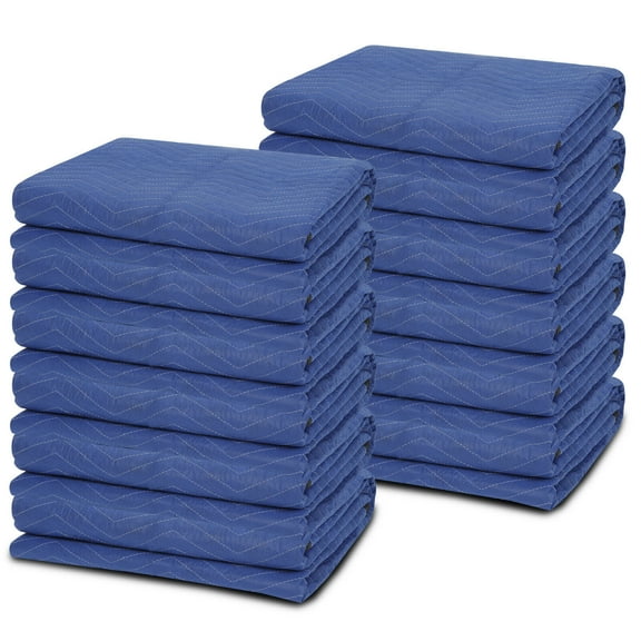 ​AOJDVE Set of 12 Heavy - Duty Moving Blankets, 80"x72" Blue Protective Shipping Packing Pads - Ideal for Furniture, Appliances, and Safe Moving & Storage