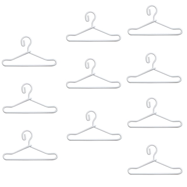 10 Piezas De Perchas De Metal Para Mu?ecas BJD, Vestido De Pantalones, Vestido De 150 Mm, Blanco Sunnimix perchas de ropa de muñeca