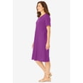 thumbnail image 3 of Woman Within Plus Size Perfect Short-Sleeve V-Neck Tee Dress, 3 of 6
