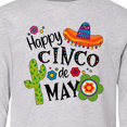 thumbnail image 4 of Inktastic Happy Cinco de Mayo- Sombrero, Cactus, Flowers Long Sleeve Youth T-Shirt, 4 of 5