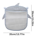 thumbnail image 5 of Tuvgenk Suction Cup Bath Toy Organizer 15x14 inch Mesh Hanging Hanging Storage Bags Gray Large Capacity Drainage for Baby Bath Toy Storage, 5 of 5