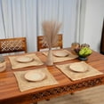 thumbnail image 2 of SHOPCREW Natural Jute Braided Placemats, Home Farmhouse Dining Table Decor Table Mats, 14 Inches Set of 4 Hand Braided Placemats Heat Resistant Placemats for Kitchen Dining Tables, 2 of 6