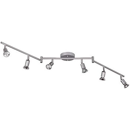 

Globe Electric 59351 Payton 6-Light Foldable Track Lighting Matte Silver