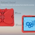 thumbnail image 3 of GSFY Case Compatible with iPad Air 11 inch M3 2025 / M2 2024, iPad Air 10.9 4th&5th Gen 2022/2020, Light EVA 360° 3D Butterfly Kickstand Shockproof Case Cover with Pencil Holder, Red BTFLY, 3 of 7