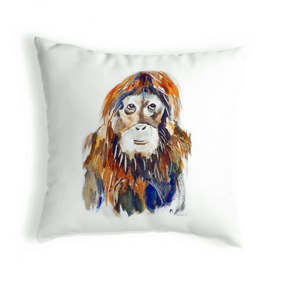 Betsy Drake KS099 12 x 12 in. Orangutan Small No-Cord Pillow