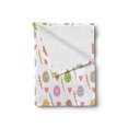 thumbnail image 2 of Easter Soft Flannel Fleece Throw Blanket, Colorful Eggs with Stripes Dots Leaves Branches and Hearts Joyous Spring Elements, Cozy Plush for Indoor and Outdoor Use, 50" x 70", Multicolor, by Ambesonne, 2 of 5