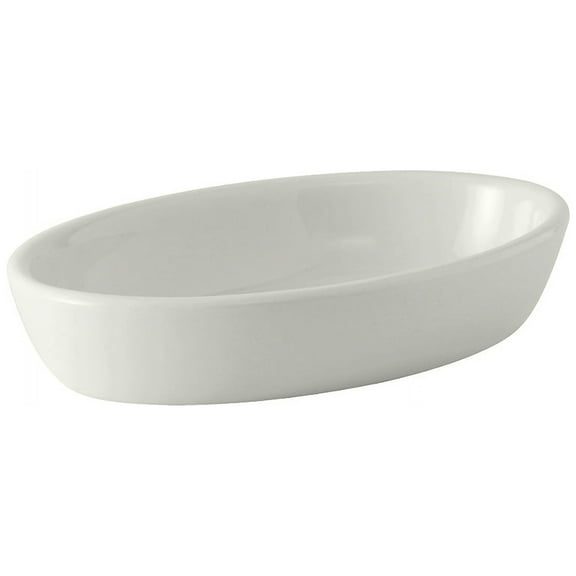 Tuxton China BPK-240 Baker, 24 oz., 9-1/8" x 6" x 1-3/4", oval, microwave & dishwasher safe, oven proof, fully vitrified, lead-free, DuraTux, Porcelain White, Pack of 12