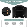 thumbnail image 6 of Bathroom Storage Cabinet, Triangle Bathroom Cabinet with Doors and Adjustable Shelves, Freestanding Bathroom Corner Cabinet, Corner Storage Cabinet for Bathroom, Kitchen, Living Room, Black, 6 of 9