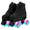 Upgrade Black + Flashing Wheel, variant on SHIBAILI Light up Roller Skates for Woman, Black Camo Color,Free Skate(8)