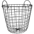 thumbnail image 3 of Metal Wire Basket Storage Organizer Desktop Container Iron Storage Basket Fruit Holder (L), 3 of 8