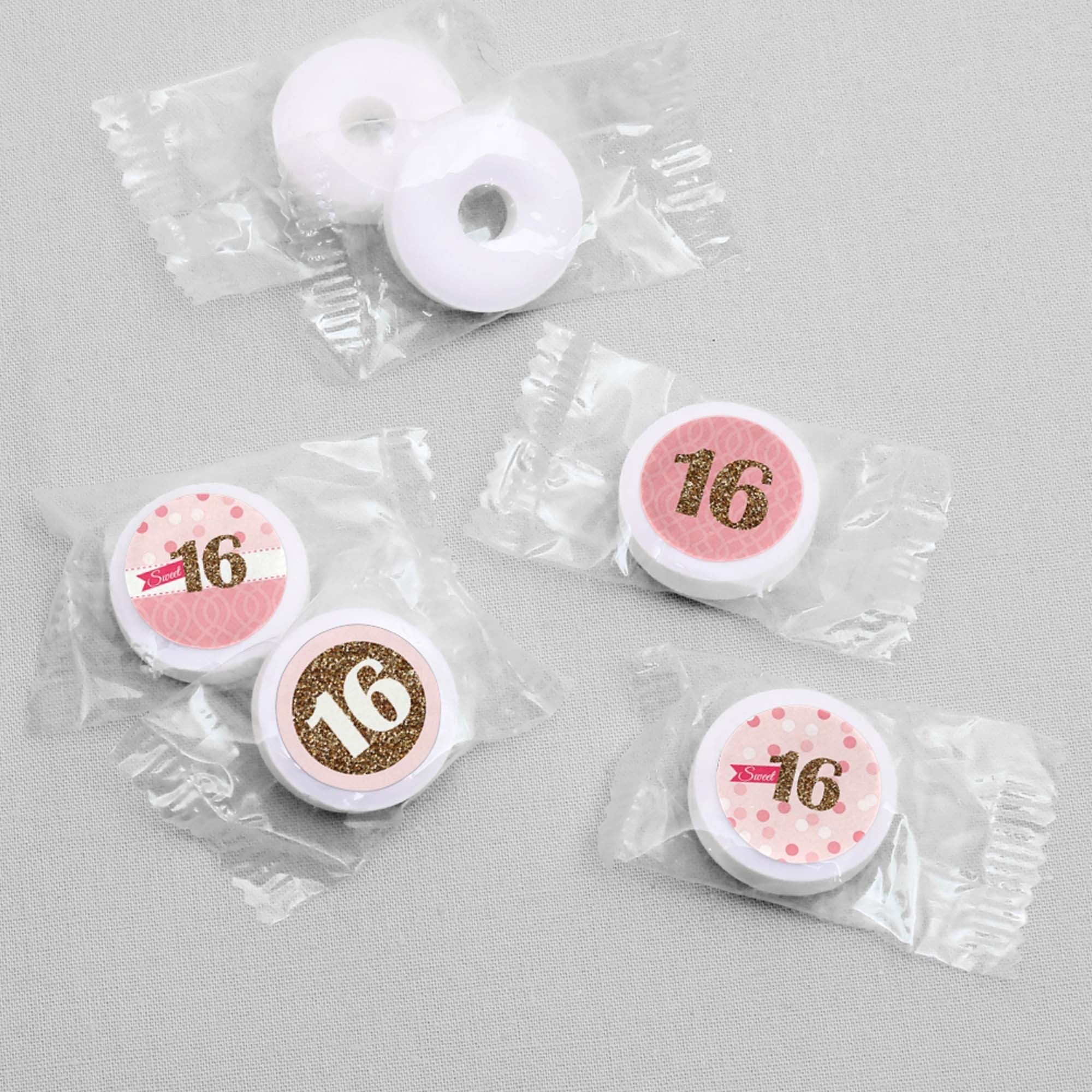 Big Dot of Happiness Sweet 16 - 16th Birthday Party Candy Sticker Favors - Labels Fit Hershey's Kisses 108 Ct