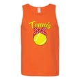 thumbnail image 2 of Wild Bobby, Tennis Mom Cute Bow Ribbon Tennis Ball, Mother's Day, Men Graphic Tank Top, Orange, Medium, 2 of 3