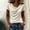 *Beige, variant on Women's Draped Cowl Neck Cropped Short Sleeve Top with Cinched Waist ,Solid Color Summer Layering Tee Beige,Women's Plus M