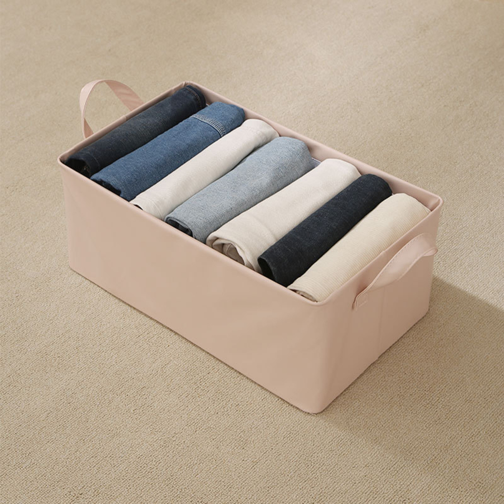 Foldable Fabric Storage Boxes With Handles Shelf Baskets for Wardrobe Shelf Under Bed