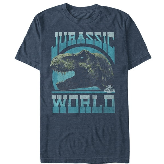 Men's Jurassic World: Fallen Kingdom What Big Teeth  Graphic Tee Navy Blue Heather 4X Large