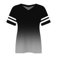 thumbnail image 4 of Bovemsi Plus Size V Neck T Shirts Women Short Sleeve Tops Casual Summer Tshirts Loose Fit Tee, Black Women's Summer Short Sleeve T-Shirts, XXL, 4 of 4