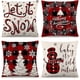 thumbnail image 1 of Fundas de almohada navideñas de 1818 pulgadas, juego de 4 fundas de almohada a cuadros de búfalo negro y rojo de granja, funda de almohada de lino rústico para vacaciones para sofá y Navidad, 1 of 4