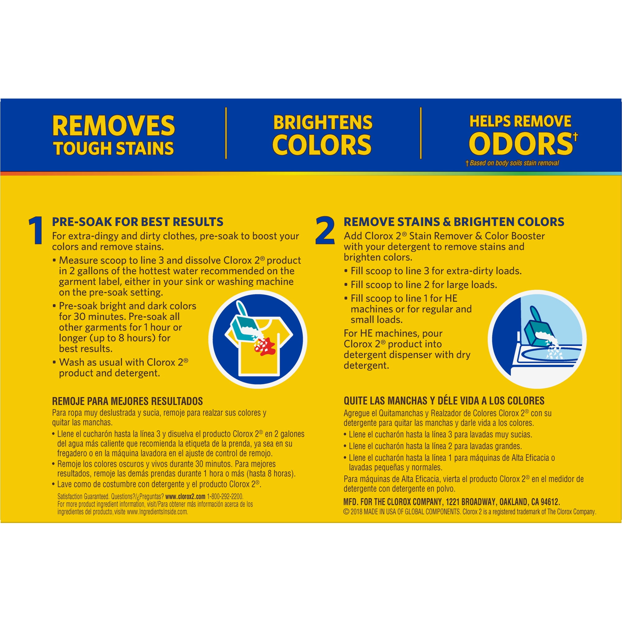 Clorox 2 Laundry Stain Remover And Color Booster Powder, 492 Clorox 2 Laundry Stain Remover And Color Booster Powder, 492