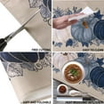 thumbnail image 6 of Fall Thanksgiving Placemats Set of 4,Buffalo Plaid Blue Vintage Pumpkin Maple Leaf Decorative Autumn Harvest Farmhouse Place Mat for Kitchen Dining Home Party Decoration 12x18 Inch, 6 of 7