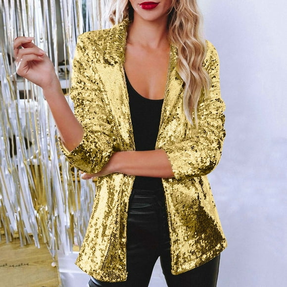 EGNMCR Long Sleeve Hoodless Casual Outwear & Jackets Fashion Woman Long Sleeve Open Front Loose Outerwear Solid Blouse Coat Tops Blouse Women Coat