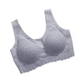 thumbnail image 4 of Sujetador de mujer Sujetador Hacer subir acolchado inalámbrico Sujetador deportivo de látex desmontable Ropa interior superior, Gris, XXL Vogacara AP001365-09, 4 of 7
