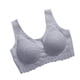 thumbnail image 4 of Sujetador de mujer Sujetador Hacer subir acolchado inalámbrico Sujetador deportivo de látex desmontable Ropa interior superior, Gris, XXL Jumpingount AP001365-09, 4 of 7