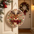 thumbnail image 2 of 5D DIY Pearl Diamond Painting Kit : Christmas Reindeer Theme,Christmas Festival Sparkling Art Hanging Ornaments for Christmas Tree Wall Window Decoration, 2 of 7