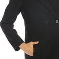 thumbnail image 5 of White Mark Women's Long Sleeve Classic Double-Breasted Walker Coat, 5 of 6