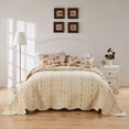 thumbnail image 6 of Greenland Home Fashions Antique Rose 100% Cotton Reversible Bedspread Set, Jumbo Size 3-Piece King, Ecru, 6 of 9