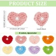 thumbnail image 2 of 32 PCS 8 Colors Pearl Crochet Heart Appliques 1.0x1.3inches Heart Shaped Wool Sew on Crochet Patches Mini Knitted Handmade Heart Pearl Appliques for DIY Cloth Bag Accessories DIY, 2 of 6