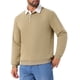 thumbnail image 5 of INSPIRAR CHIC Sudadera de Polo de Manga Larga con Cuello Contrastante para Hombre 2XL Caqui, 5 of 6