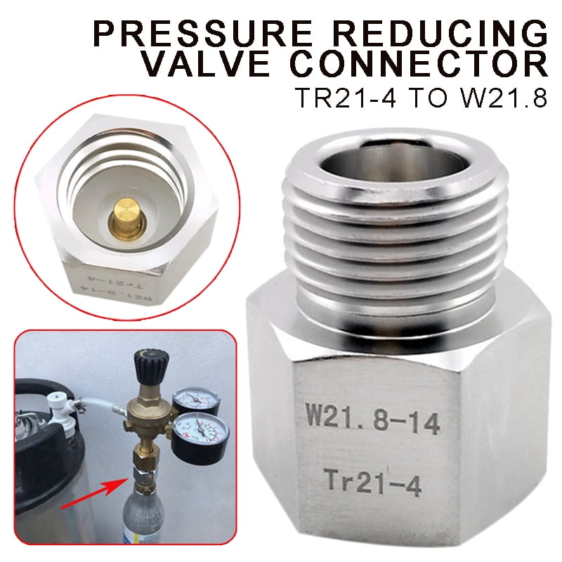 Black TR21-4 to W21.8-14 Soda Cylinder Adapter Converter for Home Brew Beer Keg/Aquarium Fish CO2 Cylinder Tank fit for SodaStream Black TR21-4 to W21.8-14 Soda Cylinder Adapter Converter for Home Brew Beer Keg/Aquarium Fish CO2 Cylinder Tank fit for SodaStream
