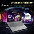 thumbnail image 6 of Lenovo V15 Gen 4 15.6" FHD Laptop, AMD Ryzen 5 7520U, 8GB LPDDR5, 1.16TB Storage(1TB SSD+160GB Docking Station Set), AMD Radeon 610M Graphics, Numeric Keypad, 720p Webcam, Win 11 Pro, Arctic Grey, 6 of 7
